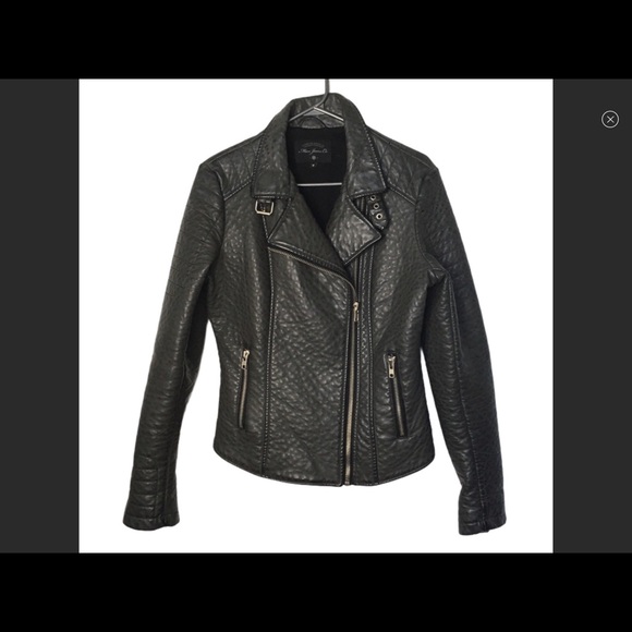 Mavi Charcoal Grey Vegan Leather Jacket - Picture 1 of 13